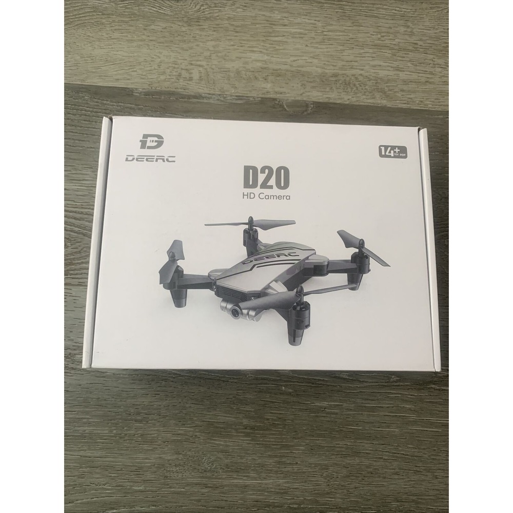 DEERC D20 HD Camera Drone Silver 360 Flip 3 Speed Foldable Phone‎ Holder